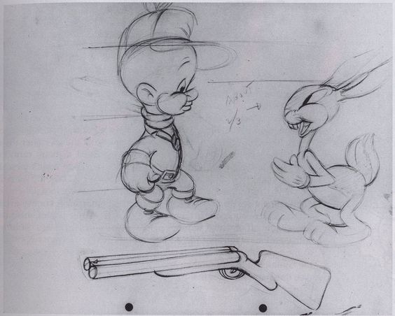 Bugs Bunny Animation Drawings (1940) – The World History Archive and  Compendium